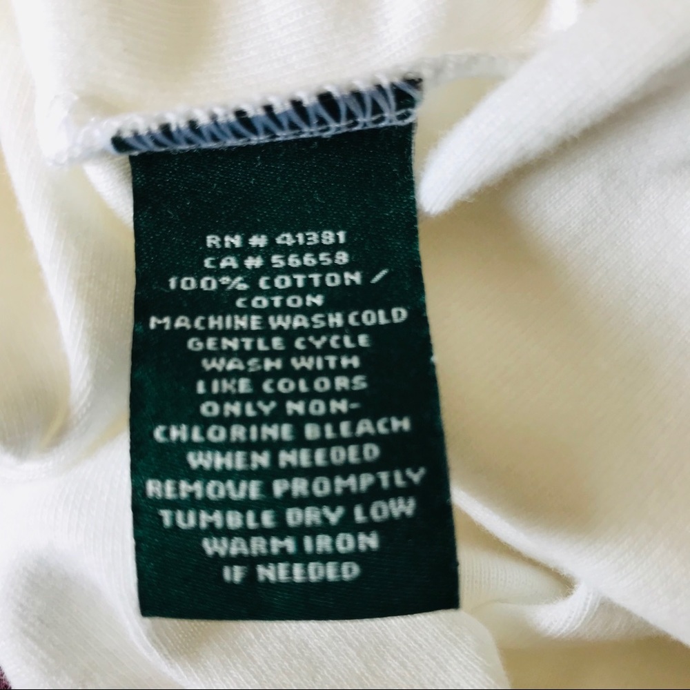 NWT Ralph Lauren Long Sleeve White Lace Up Top - Picture 5 of 5